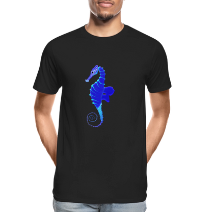 Seahorse Men’s Premium Organic  Cotton T-Shirt - black