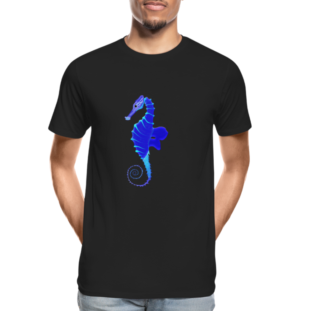 Blue Seahorse Men’s Premium Organic T-Shirt - black