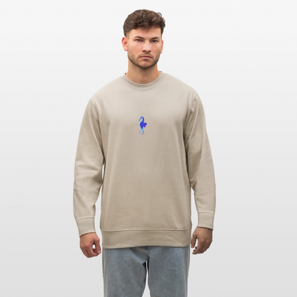 Seahorse minimalist organic cotton men's sweatshirt - beige