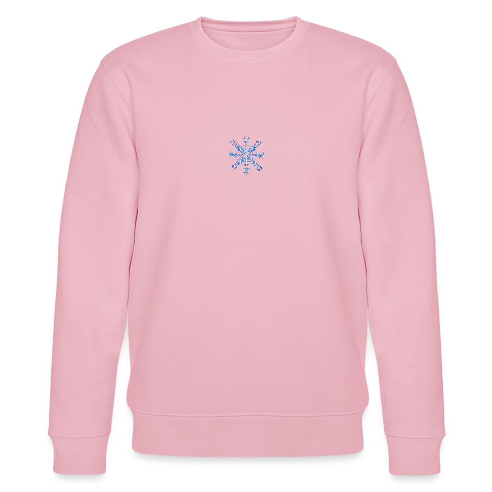 Snowflake organic cotton men's sweatshirt - cotton pink
