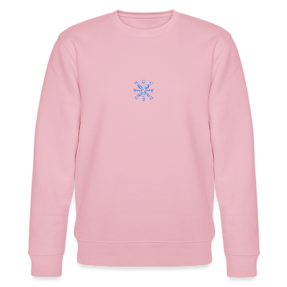 Snowflake organic cotton men's sweatshirt - cotton pink