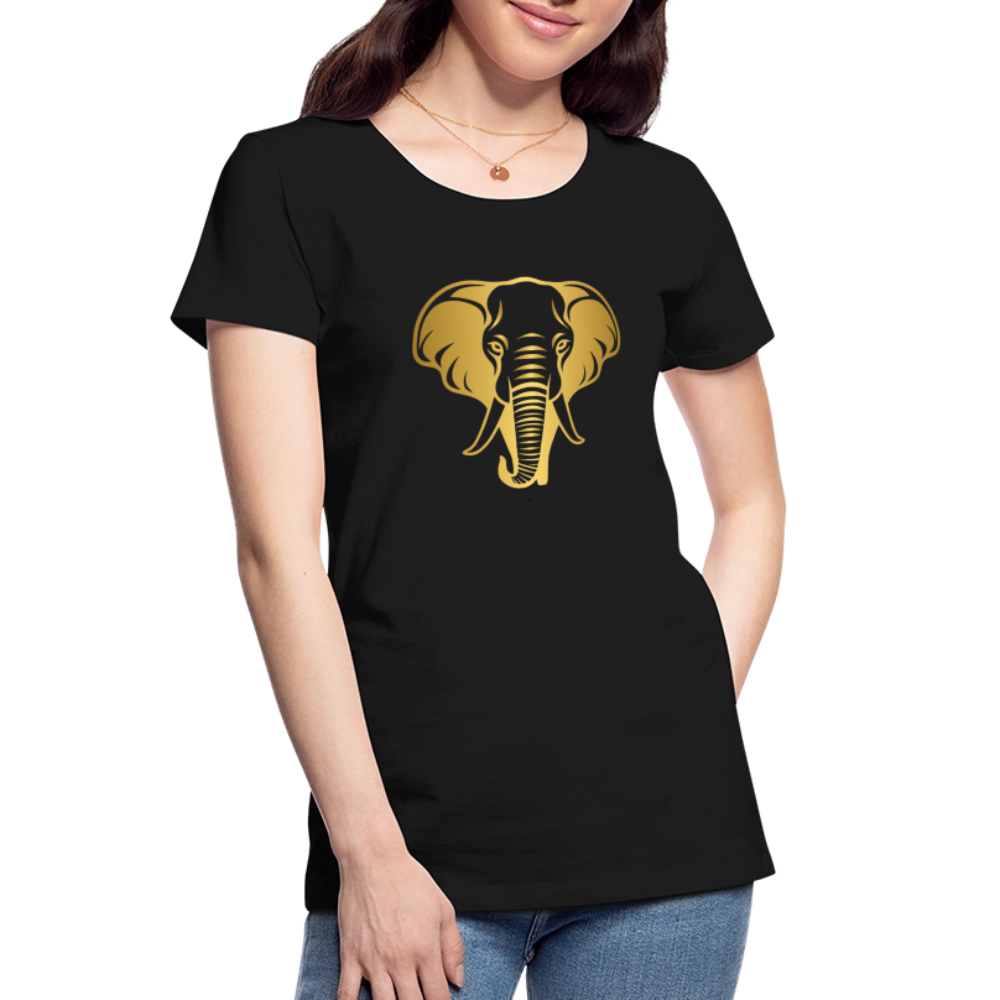 Elephant women’s Organic cotton T-Shirt - black