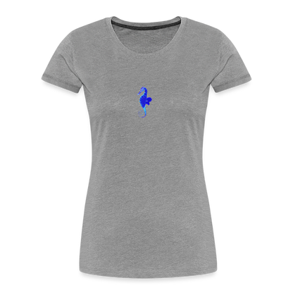 Seahorse minimalist Women’s organic cotton T-Shirt - heather grey