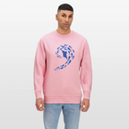 Ocean dance organic cotton men's sweatshirt - cotton pink