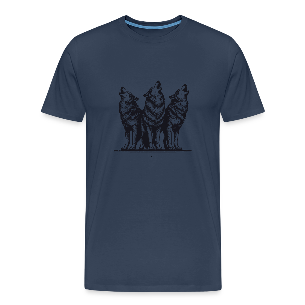 Wolves men’s Organic cotton T-Shirt - navy