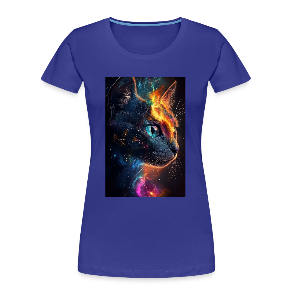 Cat women’s organic cotton T-Shirt - royal blue