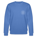 White flower of life organic cotton women's sweatshirt - bright blue