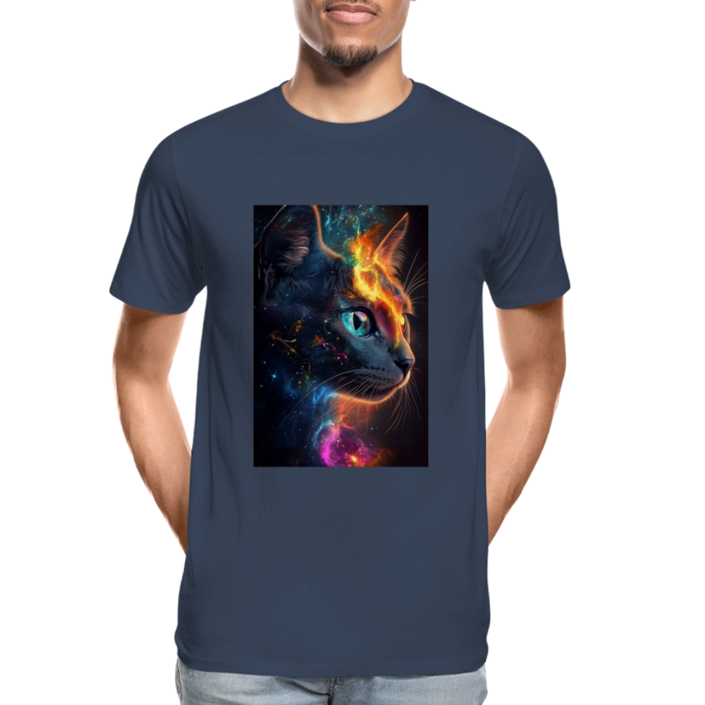 Cat men’s organic cotton T-Shirt - navy