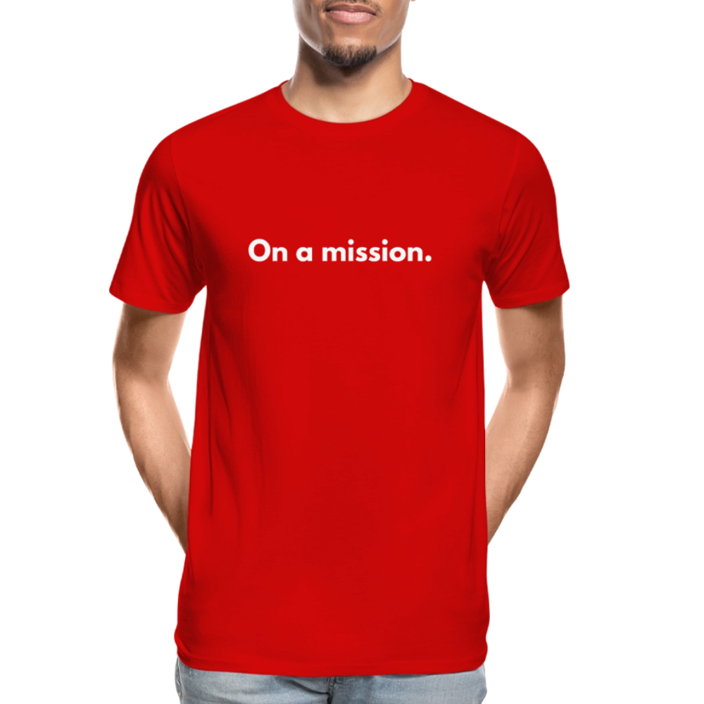 On a mission men’s organic cotton T-Shirt - red