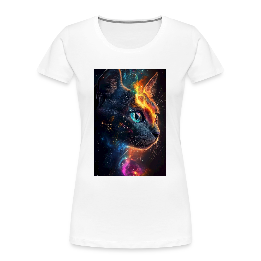 Cat women’s organic cotton T-Shirt - white