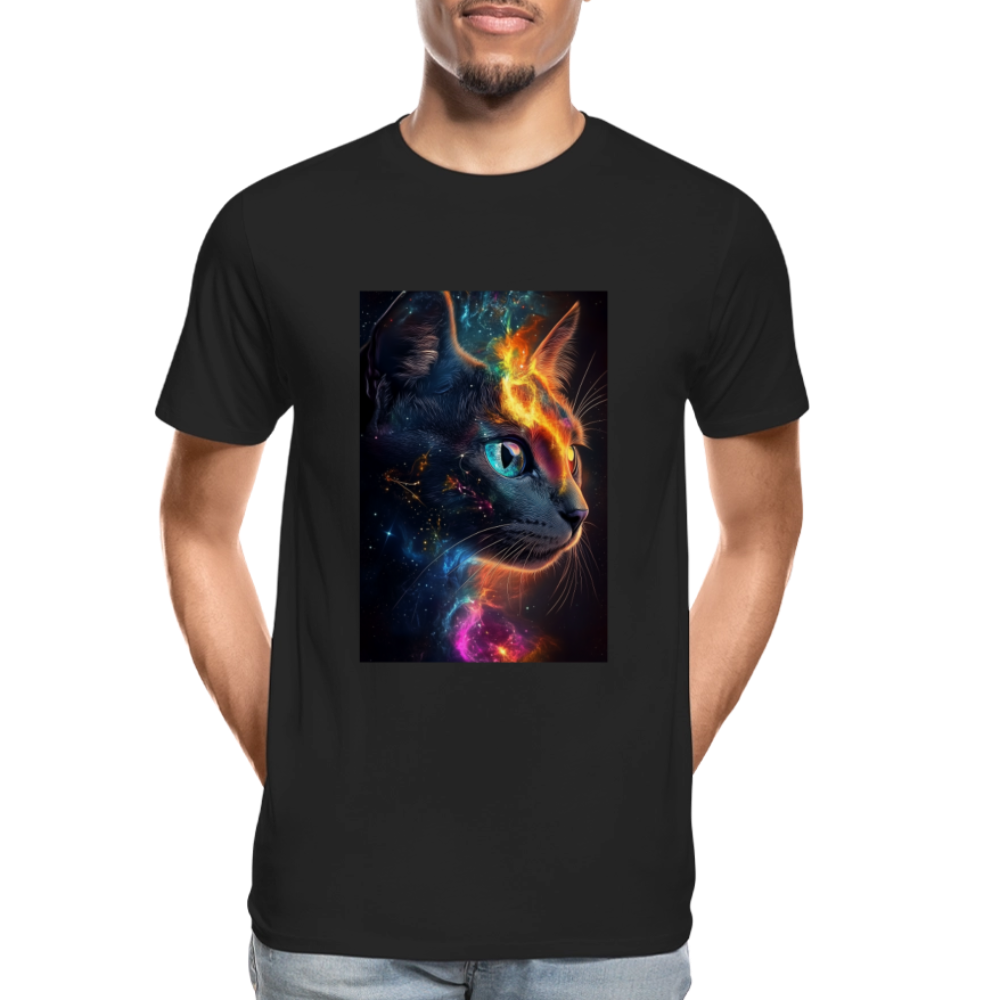 Cat men’s organic cotton T-Shirt - black