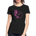 Pink butterflies women’s organic cotton T-Shirt - black