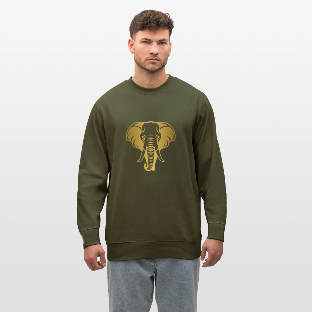 Elephant men's organic cotton Sweatshirt - khaki