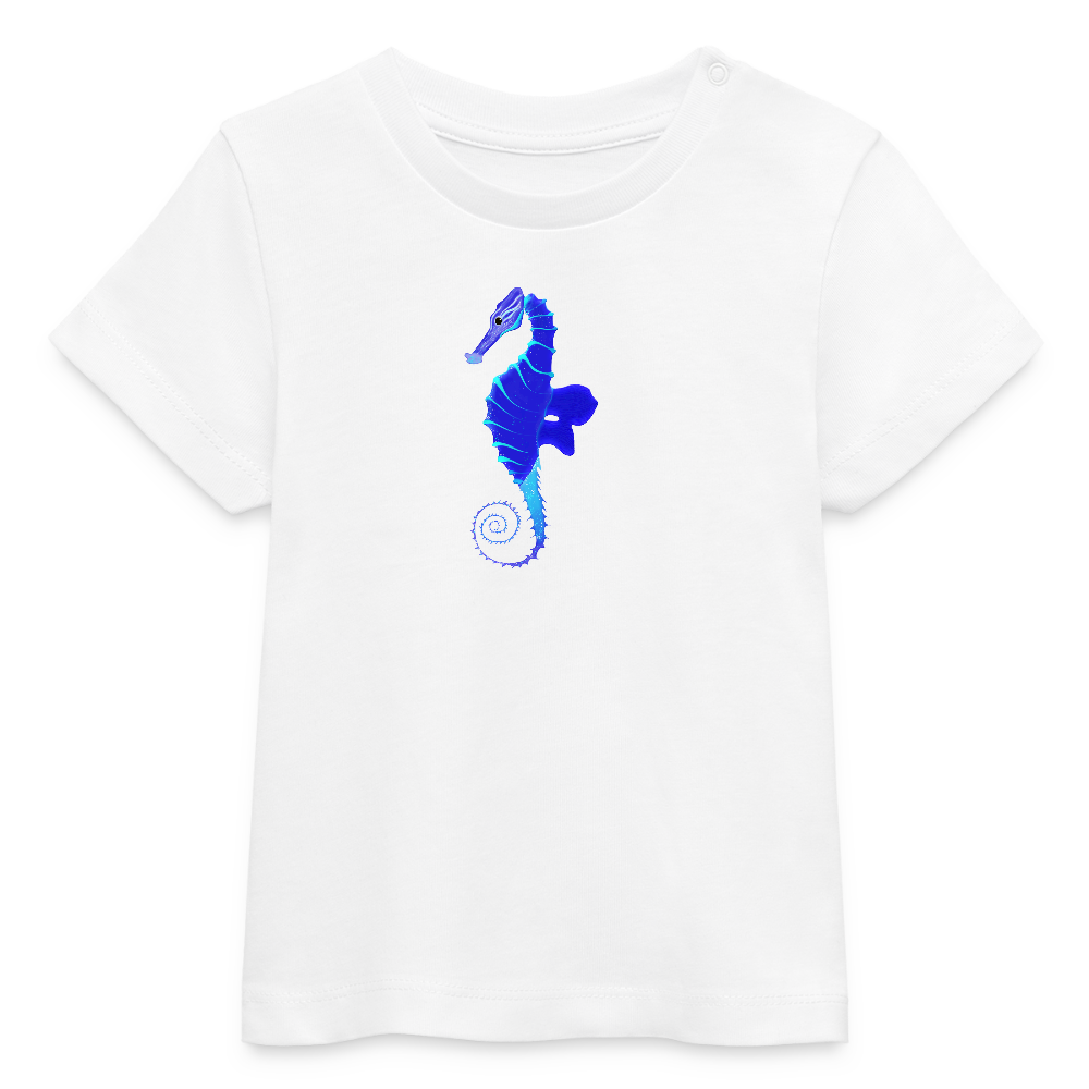 Seahorse Baby Organic T-Shirt - white