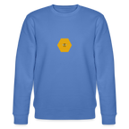 Bee & honeycomb organic cotton men's sweatshirt - bright blue