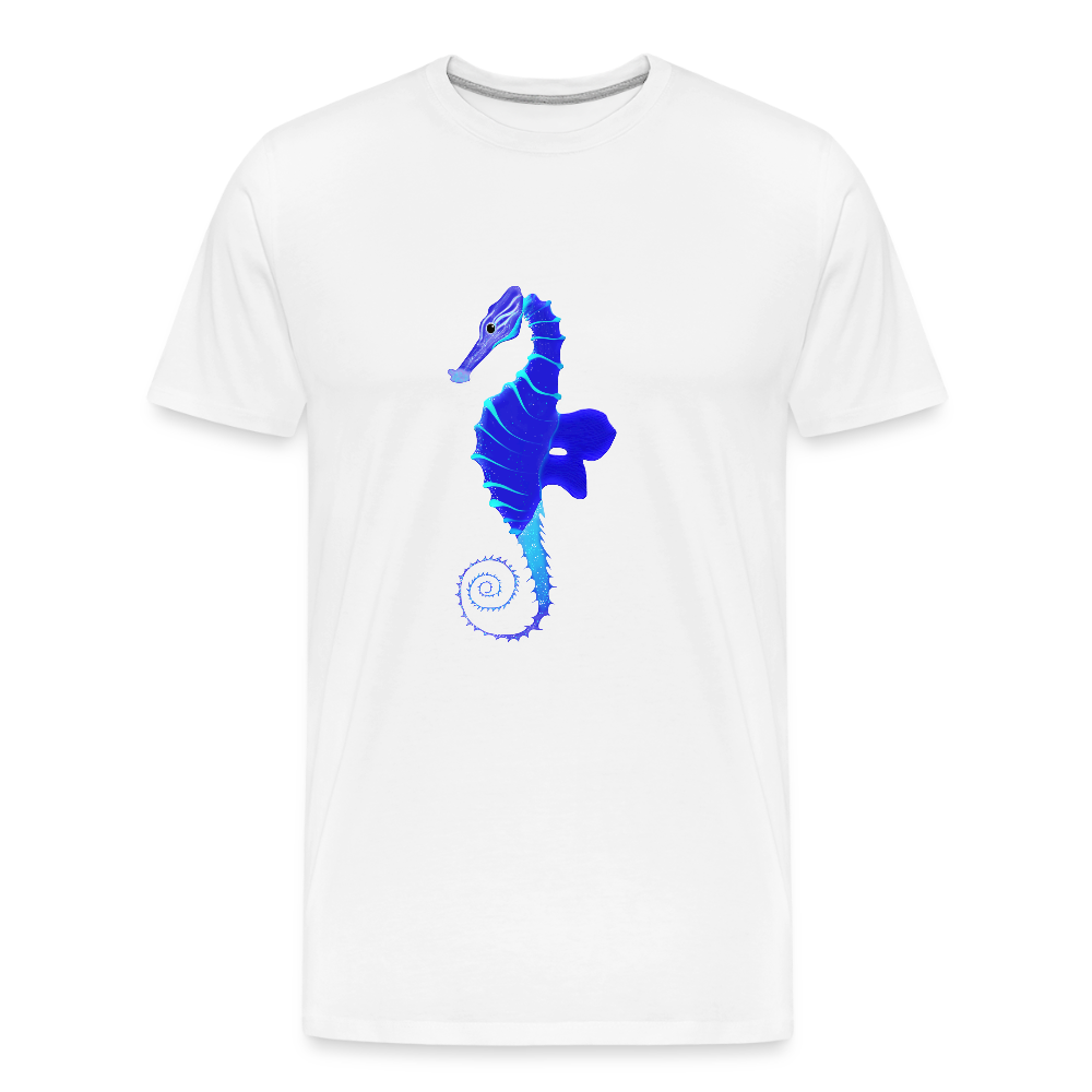 Seahorse Men’s Premium Organic  Cotton T-Shirt - white