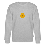 Bee & honeycomb organic cotton men's sweatshirt - heather grey