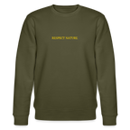 Respect nature organic cotton men's sweatshirt - khaki