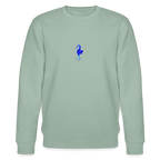 Seahorse minimalist organic cotton women's sweatshirt - aloe