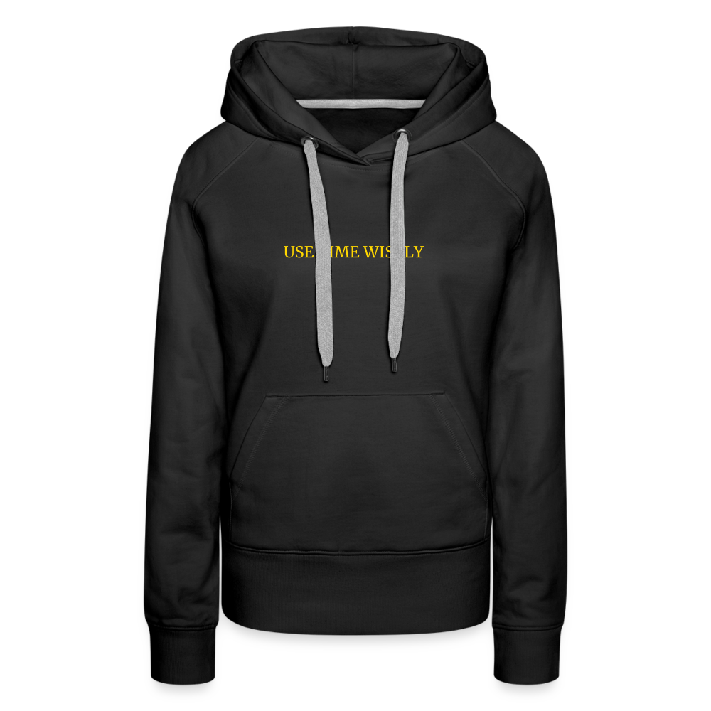 Time Wisdom Women’s Premium Hoodie - black