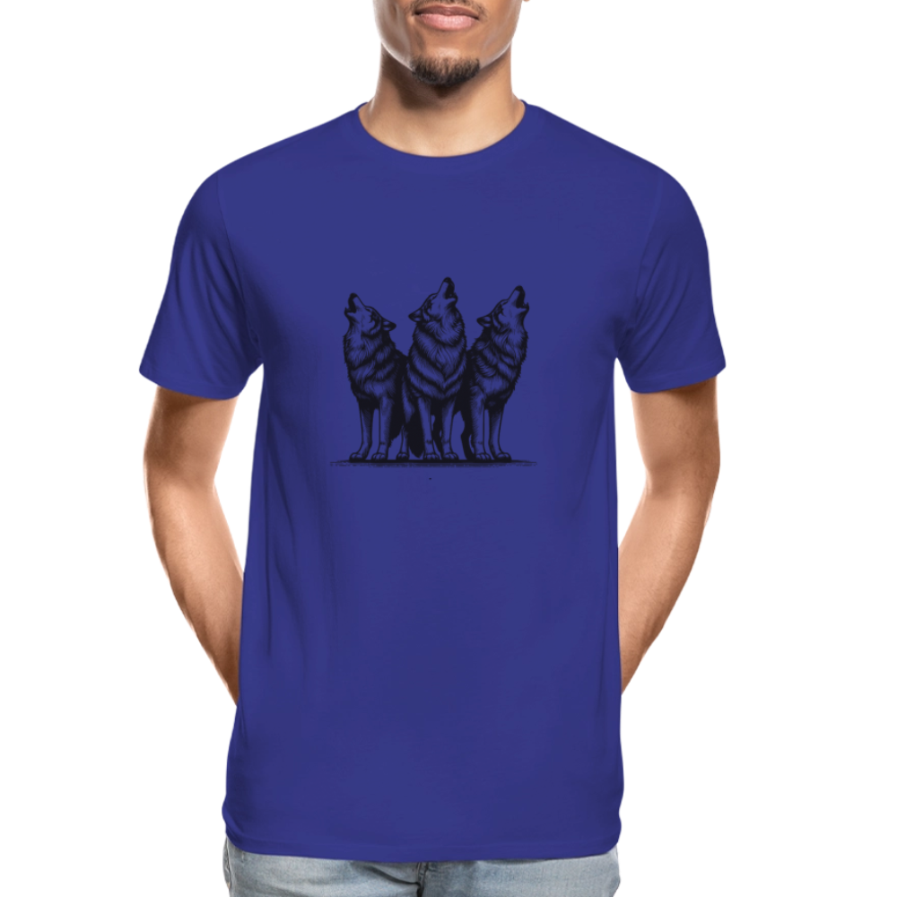 Wolves men’s Organic cotton T-Shirt - royal blue
