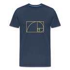 Fibonacci men’s  organic cotton T-Shirt - navy