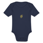 Atom Organic cotton short-sleeved Baby Bodysuit - dark navy
