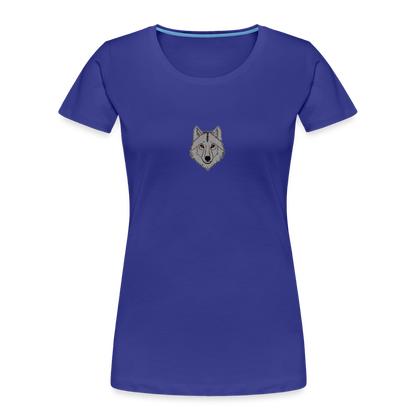 Wolf minimalist women’s organic cotton T-Shirt - royal blue