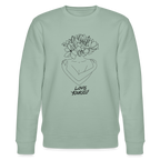 Love yourself organic cotton women's sweatshirt - aloe