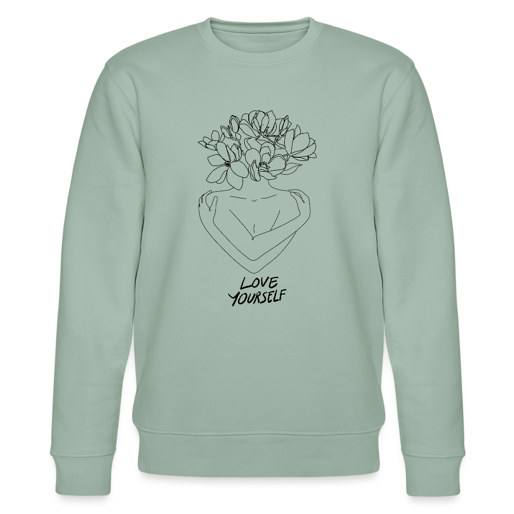 Love yourself organic cotton women's sweatshirt - aloe
