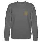 Golden flower of life organic cotton men's sweatshirt - anthracite