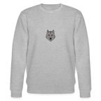 Wolf minimalist organic cotton women's sweatshirt - heather grey