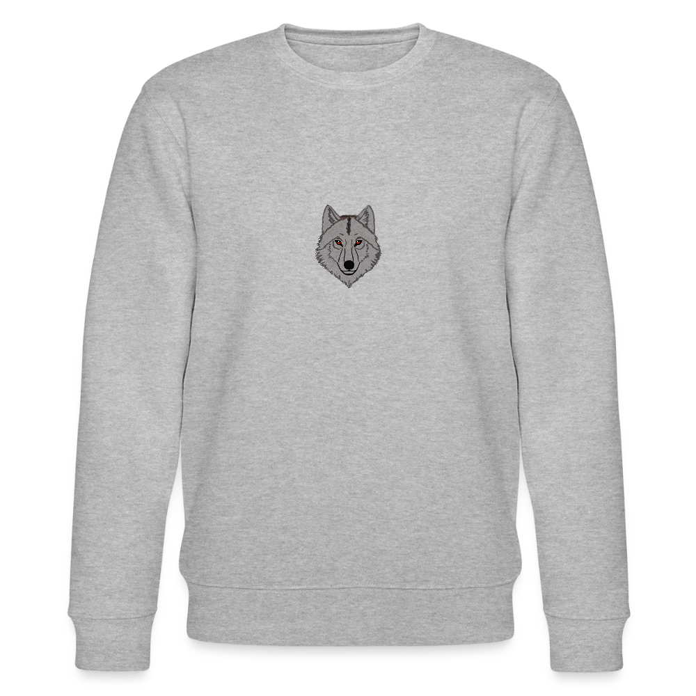 Wolf minimalist organic cotton women's sweatshirt - heather grey