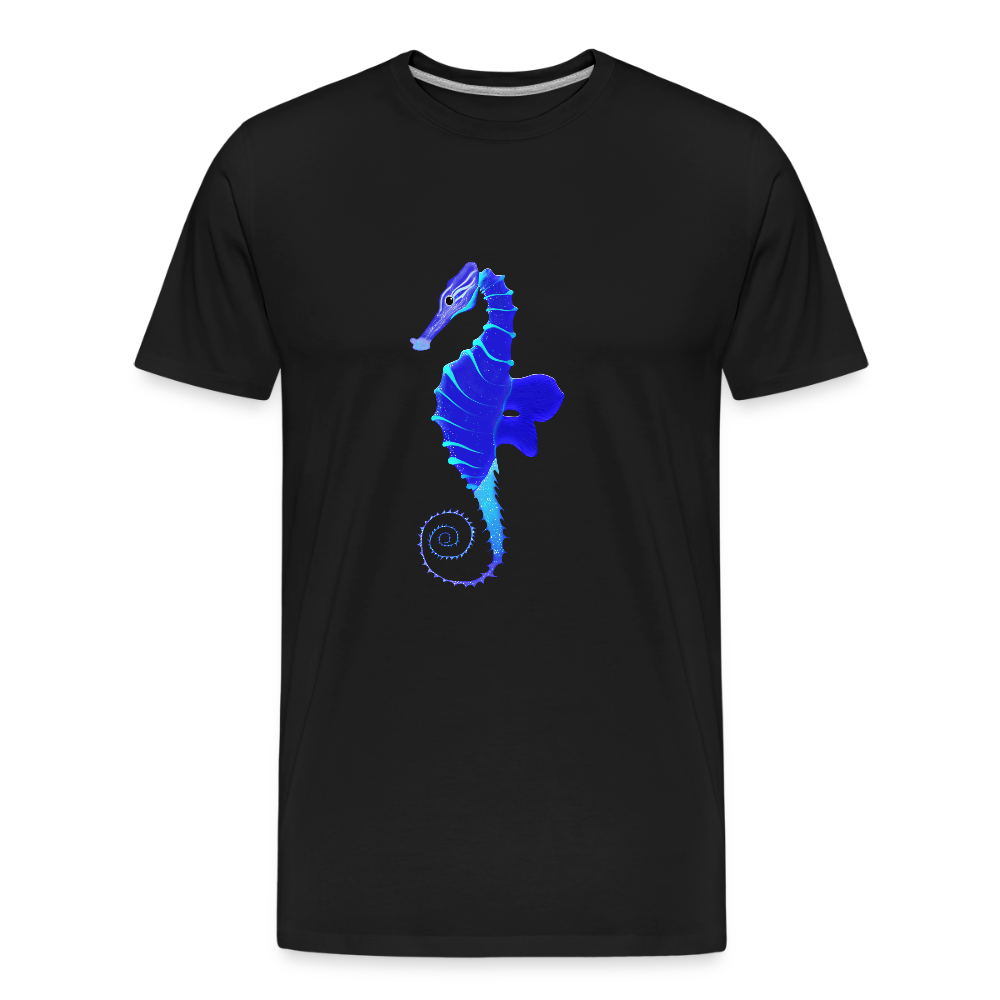 Seahorse Men’s Premium Organic  Cotton T-Shirt - black