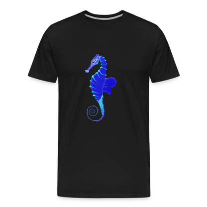 Seahorse Men’s Premium Organic  Cotton T-Shirt - black