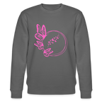Butterflies women's organic cotton sweatshirt - anthracite