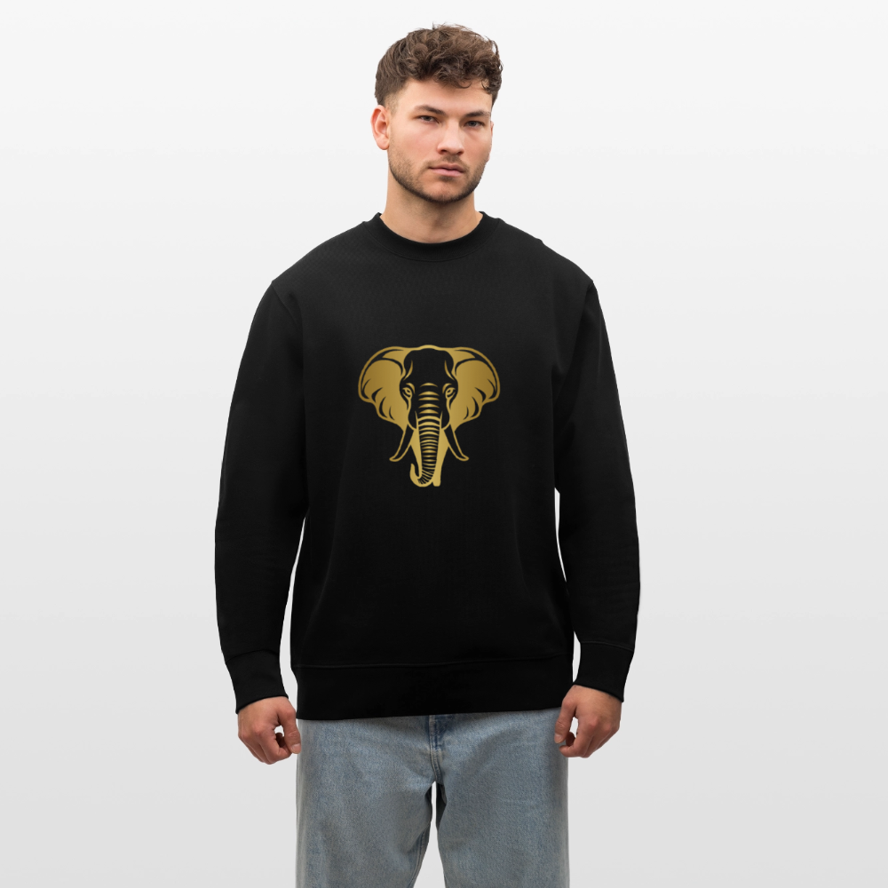 Elephant men's organic cotton Sweatshirt - black