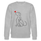 Dog women's organic cotton sweatshirt - heather grey