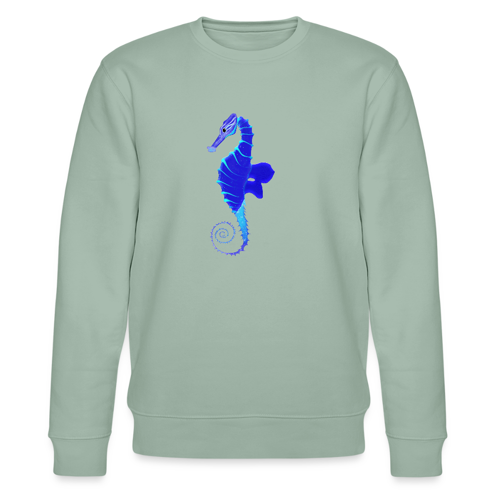 Seahorse organic cotton women's sweatshirt - aloe