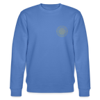 Golden flower of life organic cotton men's sweatshirt - bright blue