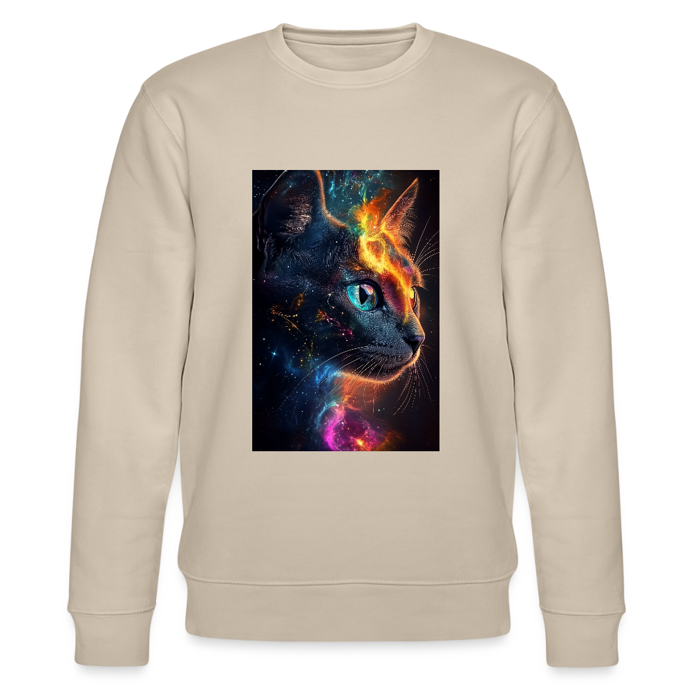 Cat men's organic cotton sweatshirt - beige