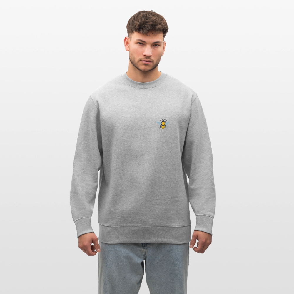 Bee Organic cotton men's sweatshirt - heather grey