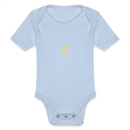 Atom Organic cotton short-sleeved Baby Bodysuit - sky