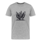 Wolves men’s Organic cotton T-Shirt - heather grey