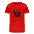 Wolves men’s Organic cotton T-Shirt - red