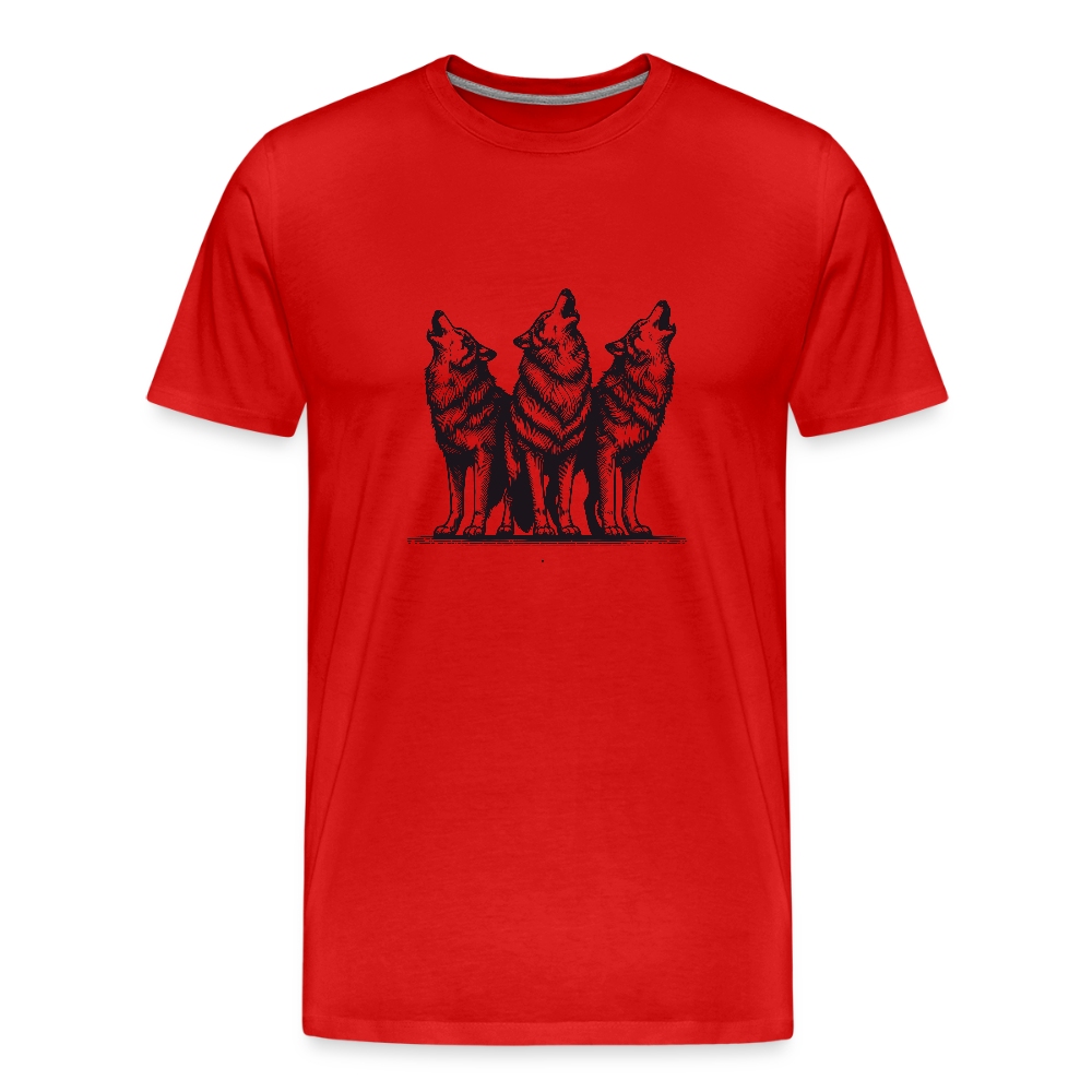 Wolves men’s Organic cotton T-Shirt - red