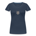 Wolf minimalist women’s organic cotton T-Shirt - navy
