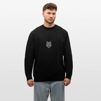 Wolf minimalist Organic cotton sweatshirt - black