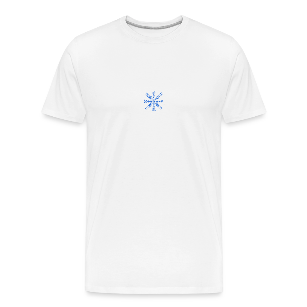 Snowflake Men’s Premium Organic T-Shirt - white