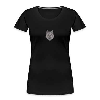 Wolf minimalist women’s organic cotton T-Shirt - black